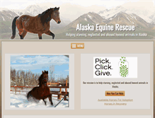 Tablet Screenshot of alaskaequinerescue.com